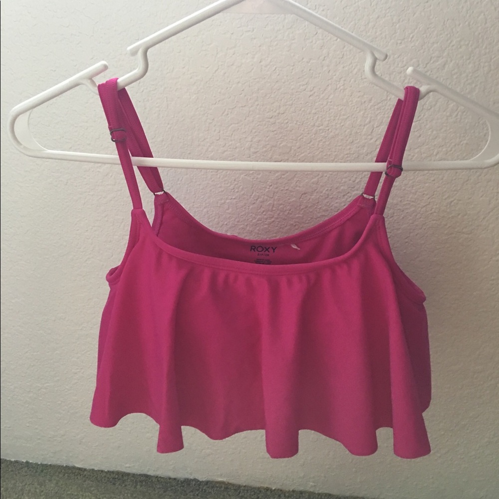 Roxy Girl’s Pink Wavy Bikini Top